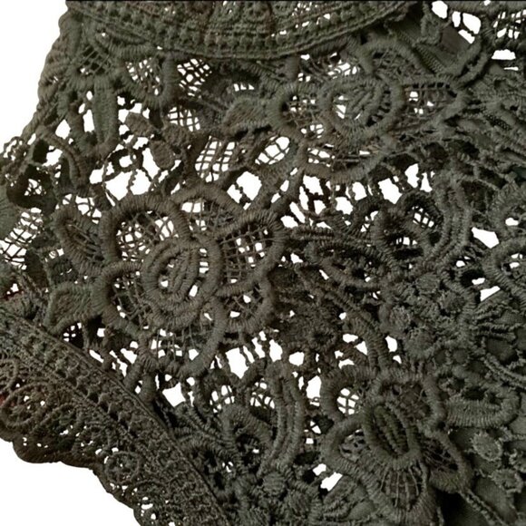 Elegant Black Crochet Lace Sheath Dress Nanette Lepore SZ 4 Classic Evening New - Picture 4 of 13